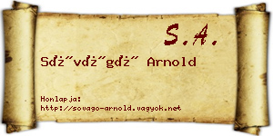 Sóvágó Arnold névjegykártya